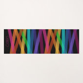 パーソナライズされたモノグラムのカラフルストライプの ヨガマット (裏面(横))