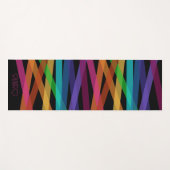 パーソナライズされたモノグラムのカラフルストライプの ヨガマット (正面(横))
