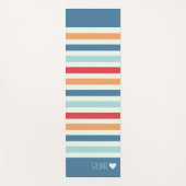 パーソナライズされたモノグラムのストライプの ヨガマット (正面)