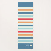 パーソナライズされたモノグラムのストライプの ヨガマット (裏面)