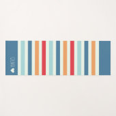 パーソナライズされたモノグラムのストライプの ヨガマット (正面(横))