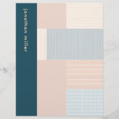 パーソナライズされたモノグラムのモダン文房具 レターヘッド (正面)