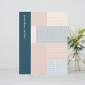 パーソナライズされたモノグラムのモダン文房具 レターヘッド (スタンド正面)