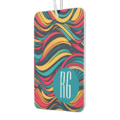 パーソナライズされたモノグラムの抽象芸術 カーエアーフレッシュナー (左)