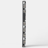 パーソナライズされたモノグラムの白黒金ゴールド Case-Mate iPhoneケース (裏面 / 右)