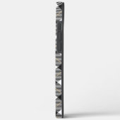 パーソナライズされたモノグラムの白黒金ゴールド Case-Mate iPhoneケース (裏面 / 左)