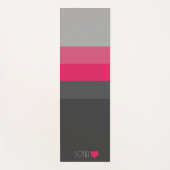 パーソナライズされたモノグラムの色ストライプの ヨガマット (正面)