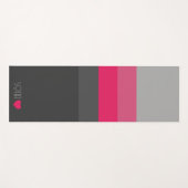 パーソナライズされたモノグラムの色ストライプの ヨガマット (正面(横))