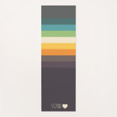 パーソナライズされたモノグラムの色ストライプの ヨガマット (正面)