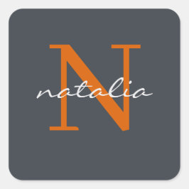 パーソナライズされたモノグラムの スクエアシール