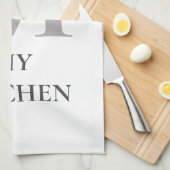 パーソナライズされたモノグラムイニシャル名マイキッチン引用文 キッチンタオル (四つ折り)