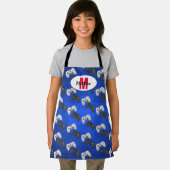 パーソナライズされたモノグラムカラフルキッズゲーマー エプロン (インサイチュ)