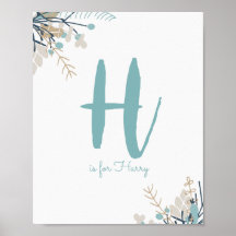 パーソナライズされたモノグラムプリント子供部屋