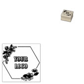 パーソナライズされたモノグラムヴィンテージ幾何学フローラ ラバースタンプ (押印)