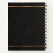 パーソナライズされたモノグラム名エレガントレシピ帳 ノートブック (裏面)