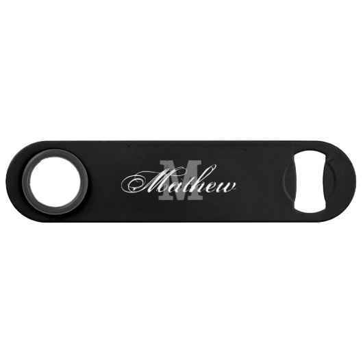 パーソナライズされたモノグラム名プロスピードボトルオープナー スピード栓抜き (正面(横))