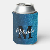 パーソナライズされたモノグラム名モダングリッターパーティー 缶クーラー (缶裏面)