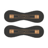 パーソナライズされたモノグラム名モダン黒金ゴールド 野球ボール (パネル)