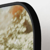 パーソナライズされたモノグラム結婚カップルの写真 ピックルボールラケット (左詳細)