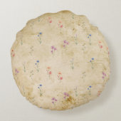 パーソナライズされたモンマスワイルドフラワーガーデン ラウンドクッション (裏面)