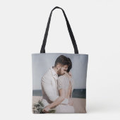 パーソナライズされたユアーカスタムズフォト&文字トートバッグ トートバッグ (裏面)