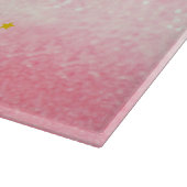 パーソナライズされたユニコーングラデーショングリッターガラス切断 カッティングボード (角)