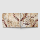 パーソナライズされたユニーク野球 ゲストブック (全面)