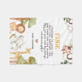 パーソナライズされたユニーク1歳 フリースブランケット (正面(横))