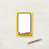 パーソナライズされたユーモアあふれるコミックブックのスピーチバブル ポストイット (デスク上)