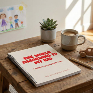 パーソナライズされたユーモアあふれる子供の名言 親の生活 ユーモア 赤 ノートブック