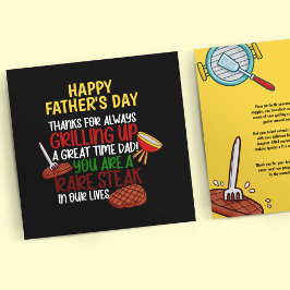 パーソナライズされたユーモアたっぷりのグリルシェフパパ カード