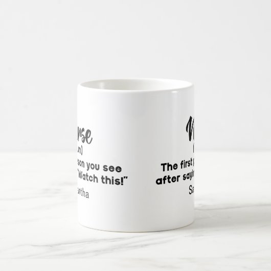 パーソナライズされたユーモアのあるナース定義コーヒーマグ コーヒーマグカップ (中央)