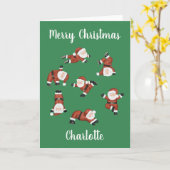 パーソナライズされたヨガのクリスマス カード (黄色い花)