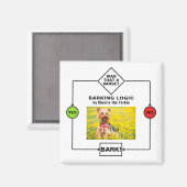 パーソナライズされたヨークシャーテリア犬のバーキング論理フォト名 マグネット (正面/裏面)