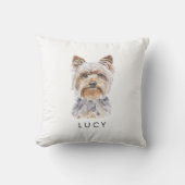 パーソナライズされたヨークシャーテリア犬の恋人のギフト クッション (正面)