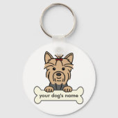 パーソナライズされたヨークシャーテリア キーホルダー (正面)