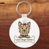 パーソナライズされたヨークシャーテリア キーホルダー (正面)