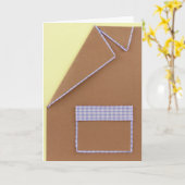 パーソナライズされたライトブラウン誕生日ブレザー カード (黄色い花)