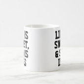 パーソナライズされたライフはスウィートユーモア名言スローガンマグ コーヒーマグカップ (中央)