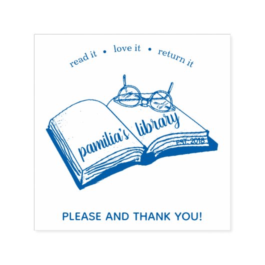 パーソナライズされたライブライ読ンスタンプIt Love It Return セルフインキングスタンプ (デザイン)