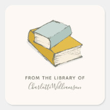 パーソナライズされたライブラリの名前蔵書票