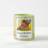 パーソナライズされたライムクリーム紙吹雪カスタム写真 マグカップ (中央)