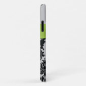 パーソナライズされたライム、ブラック、シルバー・ダマスク Case-Mate iPhoneケース (裏面/右)