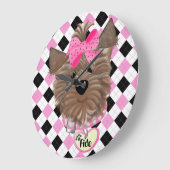 パーソナライズされたラウンドクロック(大) ラージ壁時計 (傾斜)