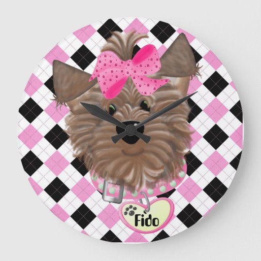 パーソナライズされたラウンドクロック(大) ラージ壁時計 (正面)