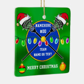 パーソナライズされたラクロスオーナメント セラミックオーナメント (右)