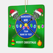 パーソナライズされたラクロスオーナメント セラミックオーナメント (左)