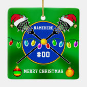 パーソナライズされたラクロスオーナメント セラミックオーナメント (裏面)