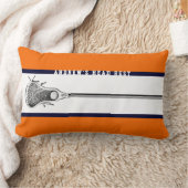 パーソナライズされたラクロスギフトオレンジ腰枕 ランバークッション (ブランケット)