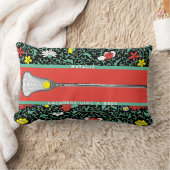 パーソナライズされたラクロスギフト腰枕 ランバークッション (ブランケット)